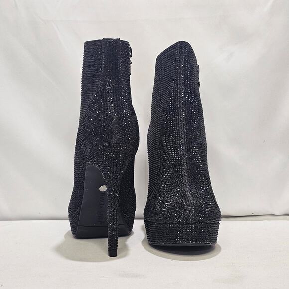 Thalia Sodi Women's Chiara Platform Dress Booties Size 10 Black Glitter NWT - Picture 6 of 8